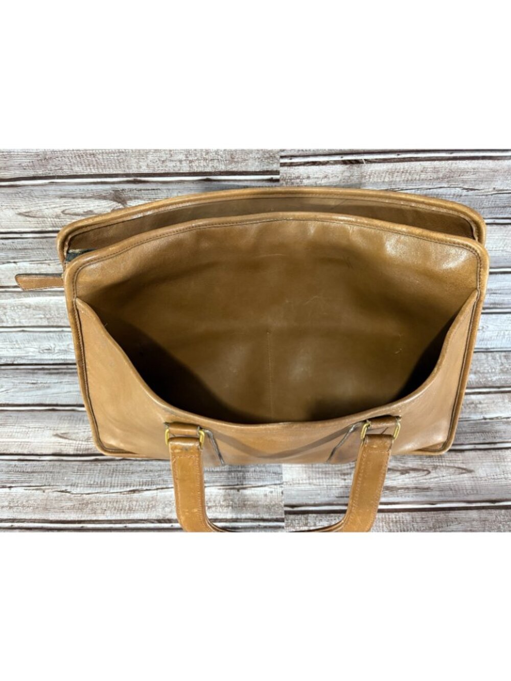 Coach Embassy New York City Leather Briefcase color tan Vintage 1980's - Picture 5 of 11